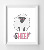 S is for SHEEP Print for Baby's or Child's Room Nursery Decor Boy or Girl INSTANT DOWNLOAD - J & S Graphics