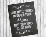 Please Take Your Shoes Off at the Door Printable Sign, Instant Download - J & S Graphics