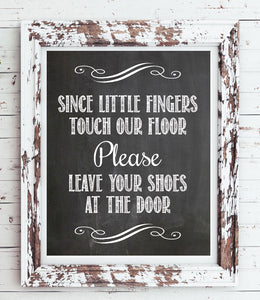 Please Take Your Shoes Off at the Door Printable Sign, Instant Download - J & S Graphics