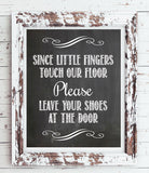 Please Take Your Shoes Off at the Door Printable Sign, Instant Download - J & S Graphics