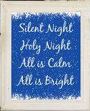 SILENT NIGHT Christmas Decor 8x10 Wall Art INSTANT DOWNLOAD - J & S Graphics