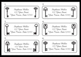Personalized SKELETON KEYS Return ADDRESS Labels - J & S Graphics