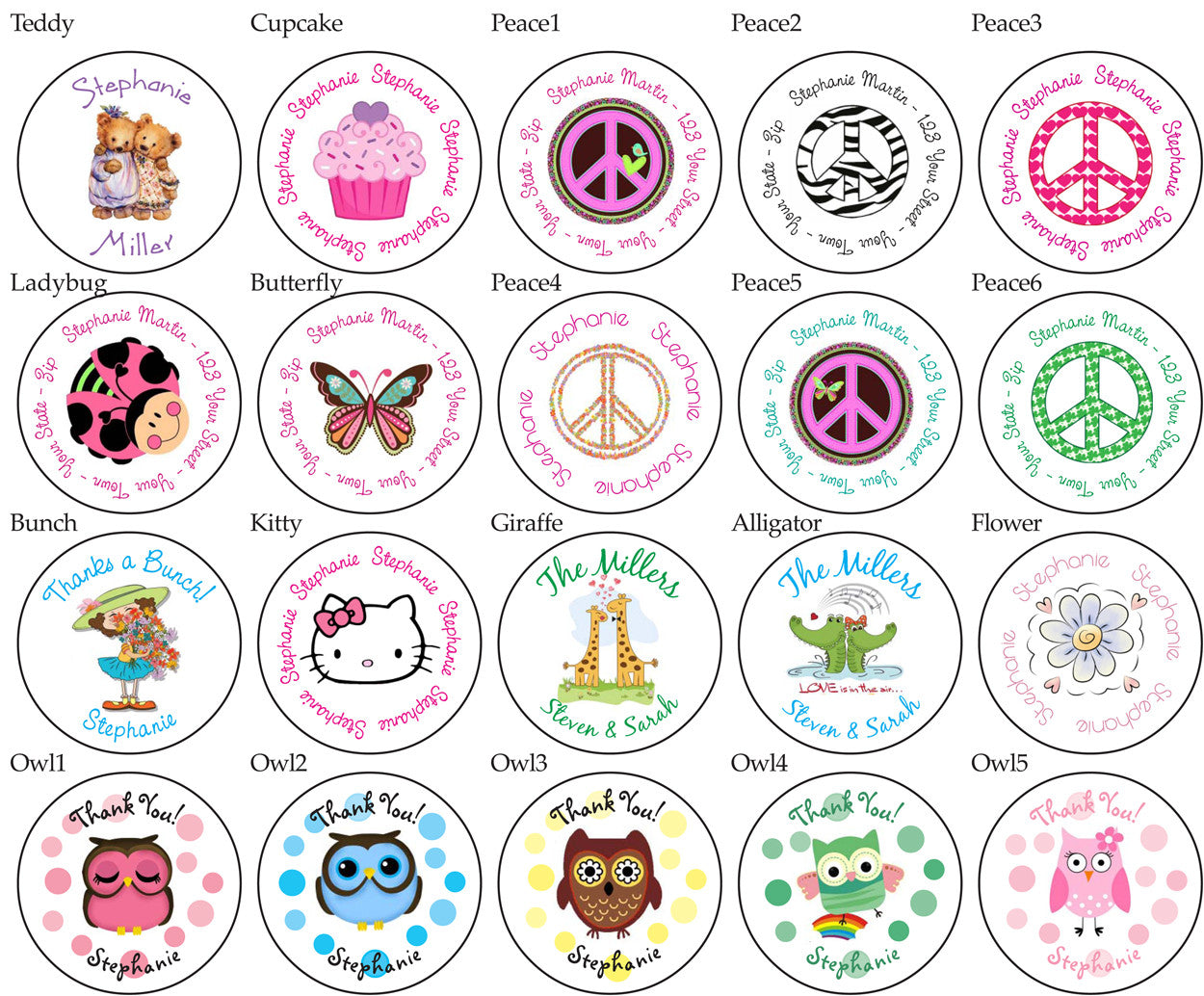 Round Everyday LABELS / STICKERS / SEALS - 1.5