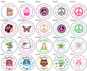 Round Everyday LABELS / STICKERS / SEALS -  1.5" Personalized - Return Address Labels - J & S Graphics