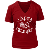 HAPPY GLAMPER Women's V-Neck T-Shirt - J & S Graphics