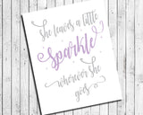 She Leave a Little Sparkle Wherever She Goes Quote 8x10 Wall Art INSTANT DOWNLOAD - J & S Graphics