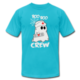 NURSE BOO BOO CREW Unisex Jersey T-Shirt by Bella + Canvas - turquoise