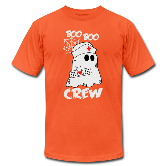 NURSE BOO BOO CREW Unisex Jersey T-Shirt by Bella + Canvas - orange