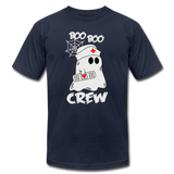 NURSE BOO BOO CREW Unisex Jersey T-Shirt by Bella + Canvas - navy