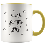 Reach for the Stars 11oz Color Accent COFFEE MUG