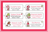 STRAWBERRY GNOMES Labels, Property of, ADDRESS Labels, Sets of 30 Personalized Labels