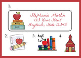 Personalized SCHOOL and TEACHER Design Return ADDRESS Labels 2 - J & S Graphics