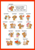 BIRTHDAY and LOVE TEDDY BEARS ADDRESS Labels, Personalized - J & S Graphics