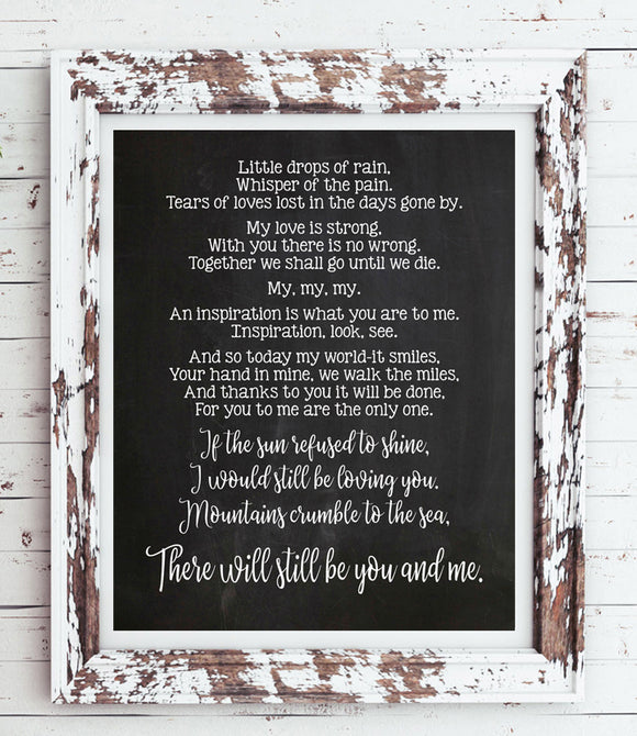 THANK YOU - Led Zeppelin Lyric Quote Typography INSTANT Download Wall Decor Faux Chalkboard Design - J & S Graphics