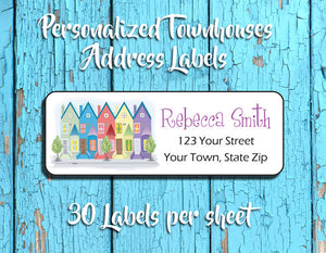 Personalized Townhouses Return Address Labels, Townhouse - J & S Graphics