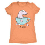 TEA REX - Humorous Women's Triblend T-Shirt, T-Rex - J & S Graphics