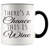 There's a Chance this is Wine Color Accent COFFEE MUG