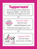 TUPPERWARE Representative CATALOG or Address LABELS, Personalized - J & S Graphics