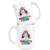 Today's Mood: Unicorn Giving Middle Finger COFFEE MUG 11oz or 15oz