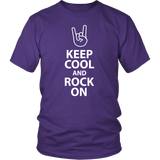 KEEP COOL and ROCK ON Unisex T-Shirt - J & S Graphics