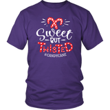 SWEET but TWISTED Candy Cane Unisex T-Shirt - J & S Graphics