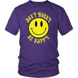 DON'T WORRY BE HAPPY Smile Face Unisex T-Shirt - J & S Graphics