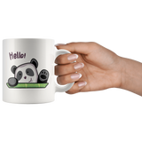 Hello PANDA, Cute Panda COFFEE MUG 11oz or 15oz