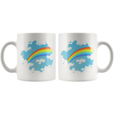 Rainbow in the Clouds Design Coffee Mug 11oz or 15oz