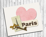 VINTAGE Look LOVE PARIS Design 8x10 INSTANT DOWNLOAD Wall Decor, Dorm Room, Wedding - J & S Graphics