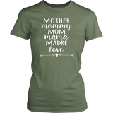 Mother, Mommy, Mom, Mama, Madre, Love Women's T-Shirt - J & S Graphics