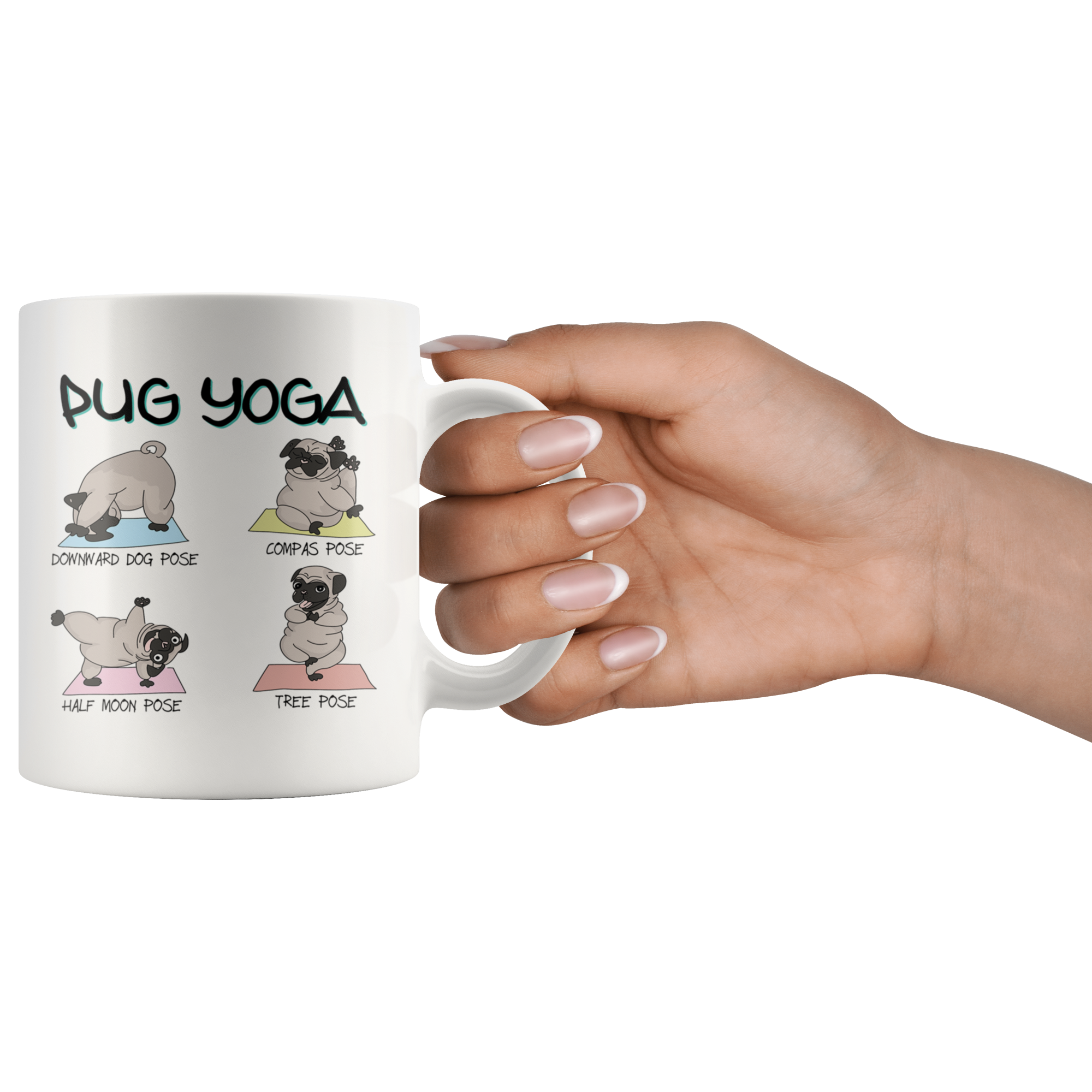 PUG YOGA Funny Coffee Mug, Pug Owner Humor