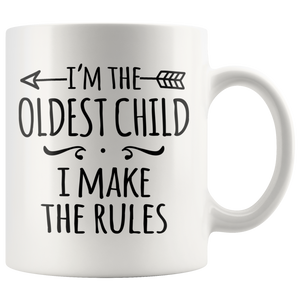 SIBLING RULES Coffee Mugs, Oldest Child, Middle Child, Youngest Child - J & S Graphics