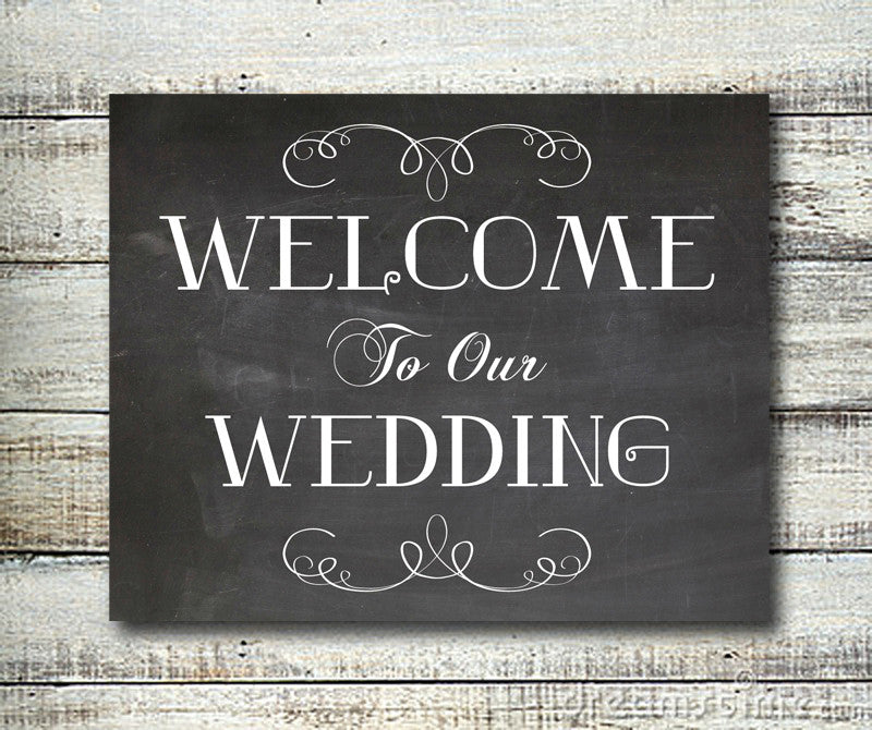 Rustic Look WELCOME TO OUR WEDDING 8x10 Wedding Decor Print