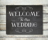 Rustic Look WELCOME TO OUR WEDDING 8x10 Wedding Decor Print - J & S Graphics
