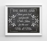 DATE JAR 8x10 Print Wedding Decor Print or Bridal / Wedding Shower - J & S Graphics