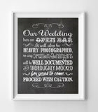 Rustic Look OPEN BAR, Humorous 8x10 Wedding Decor Print - J & S Graphics