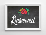 RESERVED Business or Wedding Decor Instant Download, 5x7 Sign - J & S Graphics