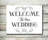 Rustic Look WELCOME TO OUR WEDDING 8x10 Wedding Decor Print - J & S Graphics