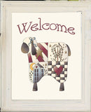 WELCOME Prim Sheep Design Instant Download 8x10 Wall Decor Print File - J & S Graphics