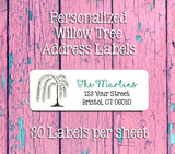 WILLOW TREE Return Address Labels, Sets of 30, Personalized Address Labels