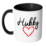 HUBBY Color Accent Coffee Mug - Choice of Color - J & S Graphics