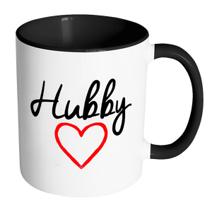 HUBBY Color Accent Coffee Mug - Choice of Color - J & S Graphics