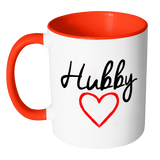 HUBBY Color Accent Coffee Mug - Choice of Color - J & S Graphics