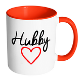 HUBBY Color Accent Coffee Mug - Choice of Color - J & S Graphics