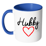 HUBBY Color Accent Coffee Mug - Choice of Color - J & S Graphics