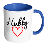 HUBBY Color Accent Coffee Mug - Choice of Color - J & S Graphics