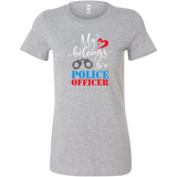 My Heart Belongs to a POLICE OFFICER Women's T-Shirt