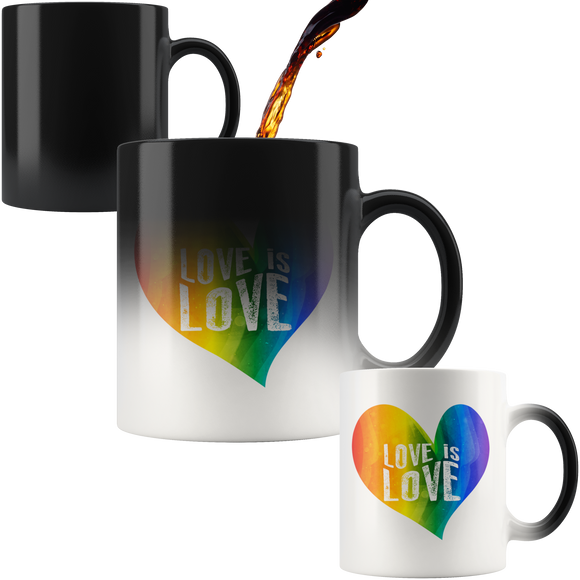 LOVE IS LOVE 11oz Magic Reveal Coffee Mug - J & S Graphics
