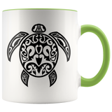 Tribal Sea Turtle Color Accent Coffee Mug