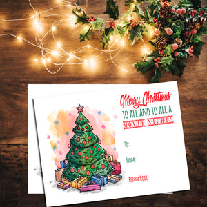 Christmas Instant Download Redbox GIFT Tags/Cards for RED BOX Movie Gifts - Tree Design - J & S Graphics